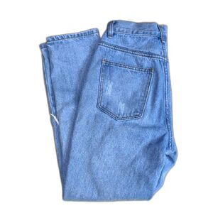 Lioness Jeans Womens Size XS Mom High Waist Button Fly Super Distressed Denim